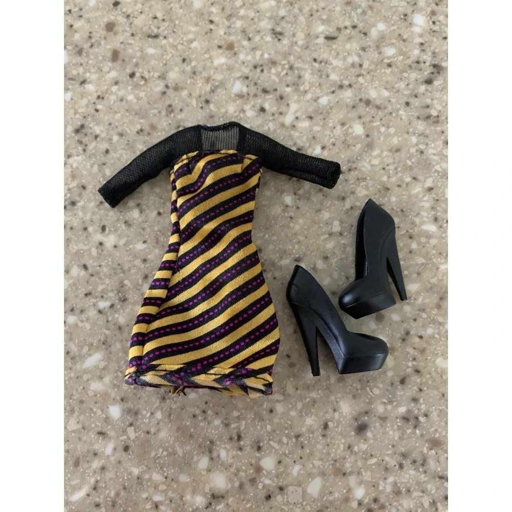 Monster High Create-A-Monster CAM Bee Insect Dress & Black Heels Shoes Only